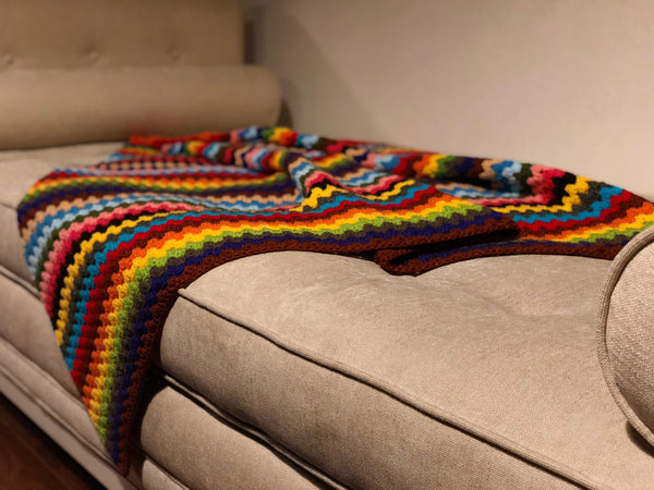 Cobija de crochet modelo Emilia